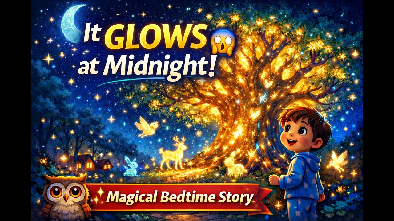 The Tree That Glowed at Midnight | Magical Bedtime Story for Kids 🌙✨