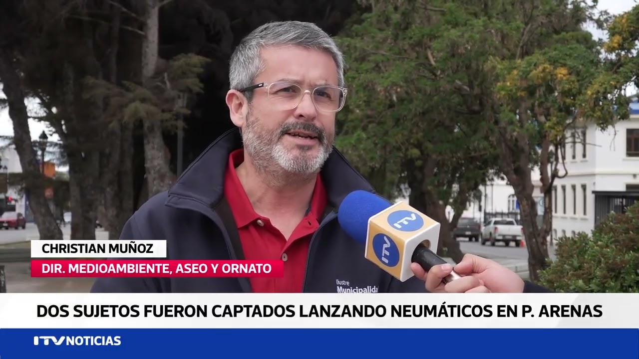 Dos sujetos fueron captados lanzando neumáticos en Valle Los Sauces