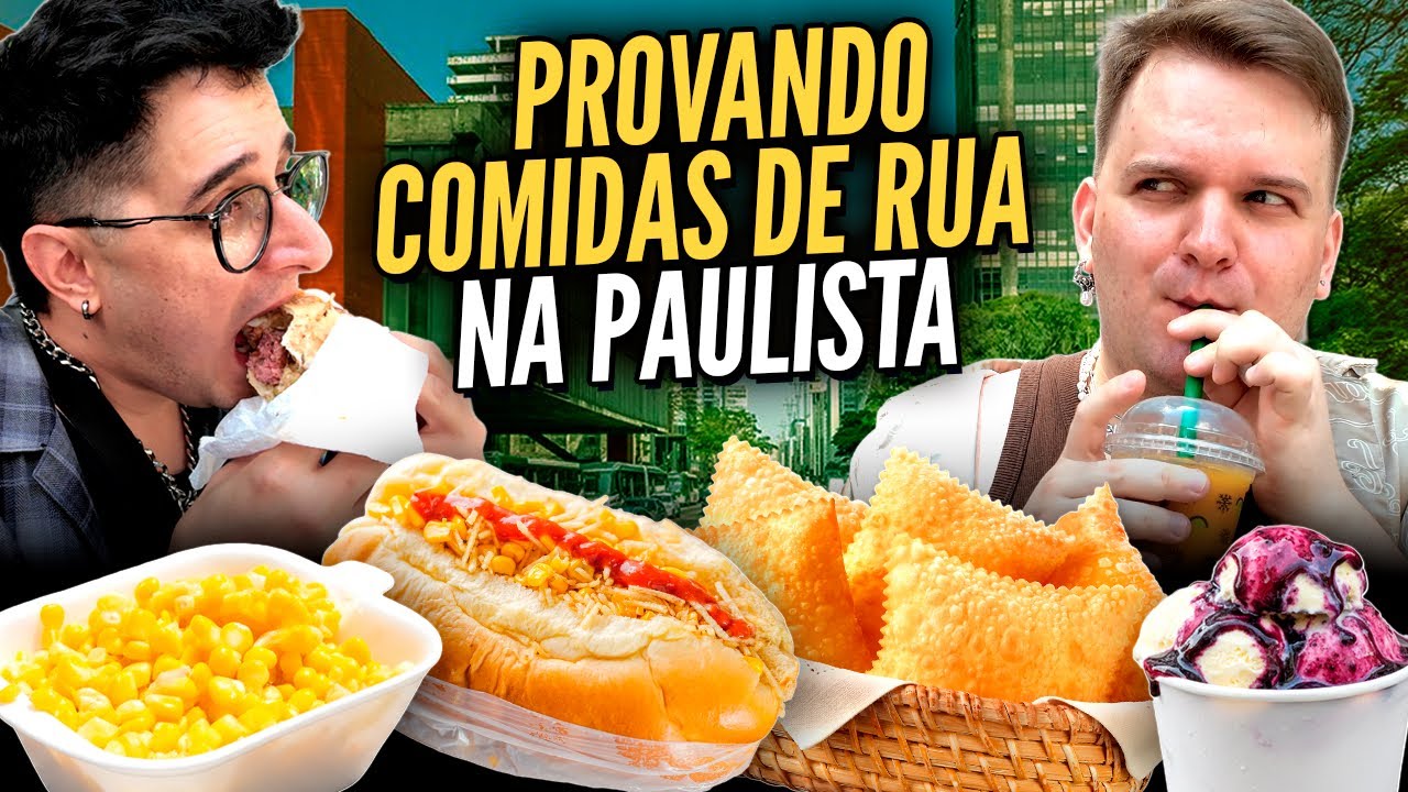 PROVANDO COMIDAS na AV PAULISTA com R$100