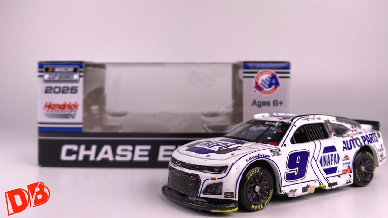 2025 CHASE ELLIOTT BOWMAN GRAY CLASH RACED WIN NAPA CHEVY DIECASTBUFFET NASCAR DIECAST REVIEW 1/64