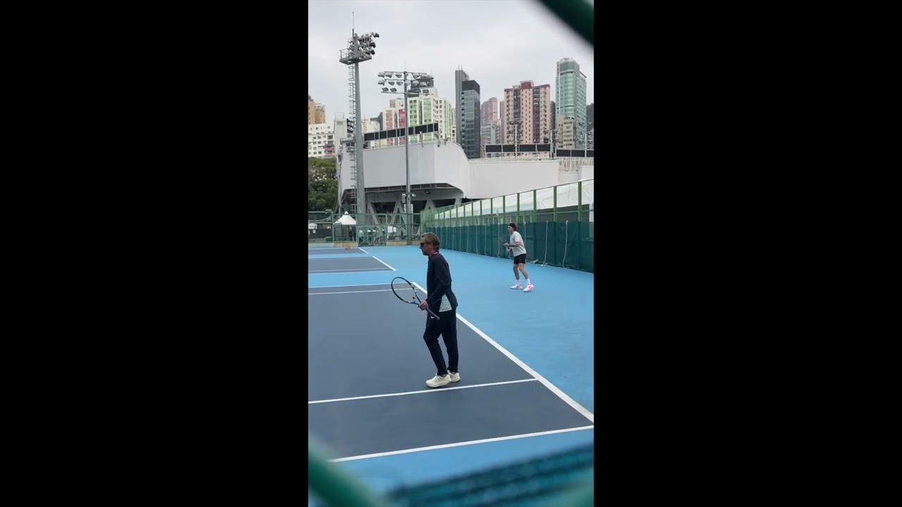 Andrey Rublev Practice in Hong Kong 2025.01.03