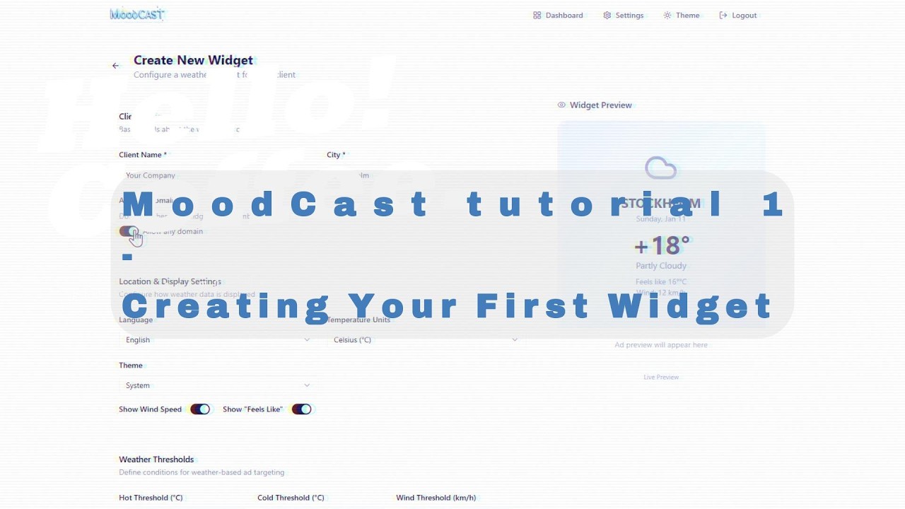 How to Create Your First MoodCast Widget (Step-by-Step)