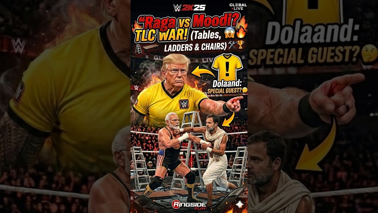 MOOODI VS RAGA! TLC WAR with Special Guest DOLAAND TRUMP! (WWE 2K25)