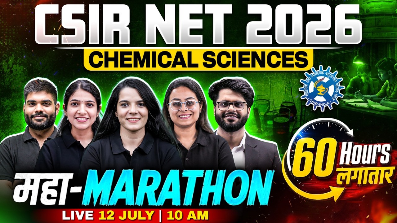 CSIR NET 2026 Maha Marathon | Complete Revision in 60 Hours | CSIR NET 2026 Chemical sciences