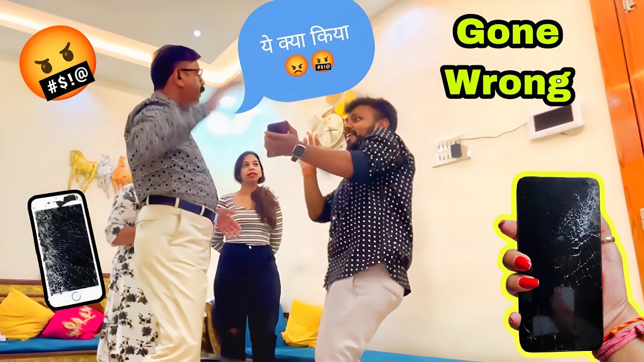 prank on dad 😂| PAPA KA PHONE TOD DIYA 🥹 | PRANK GONE WRONG ❌.