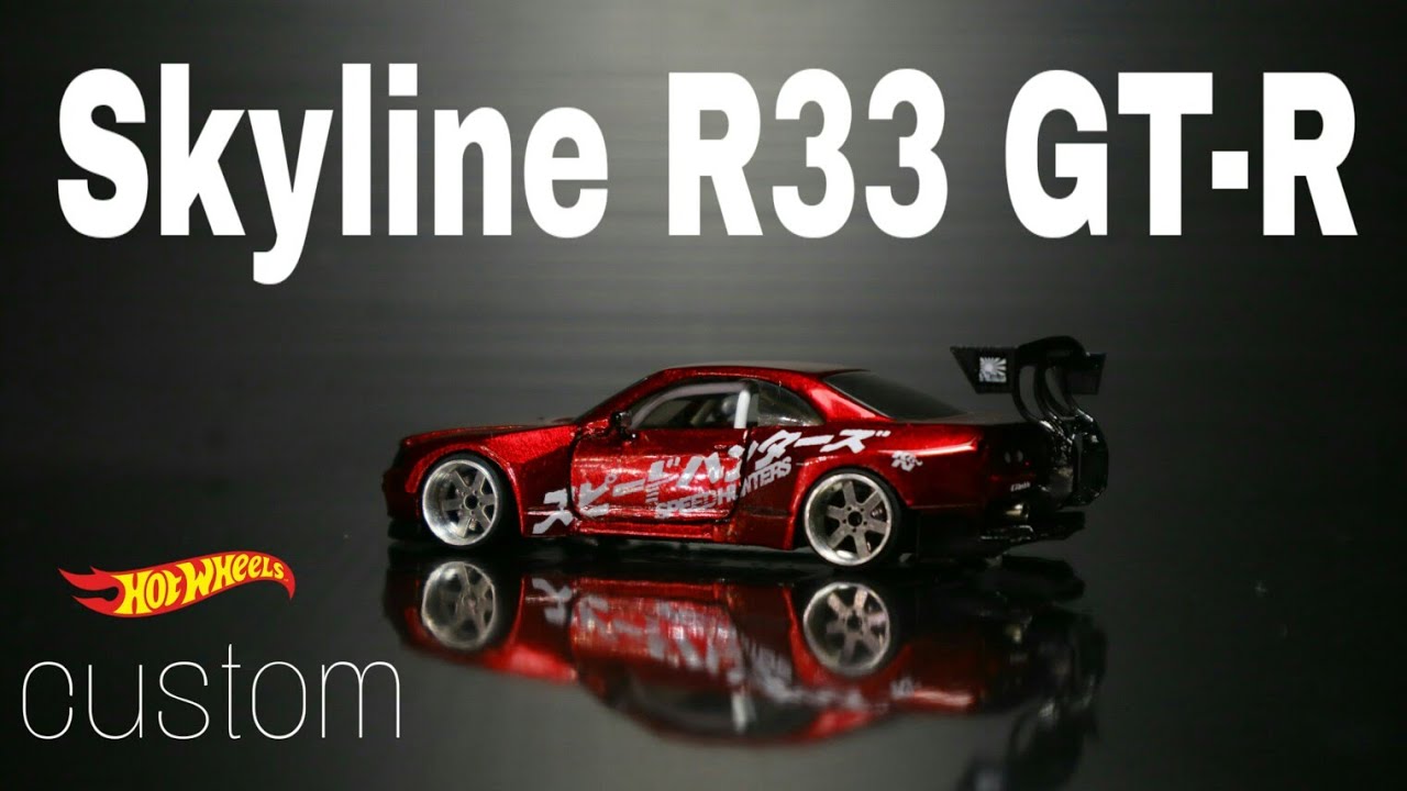 Nissan Skyline GT-R R33 drift car widebody Hot Wheels Custom