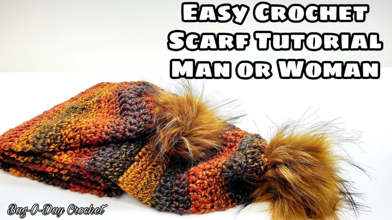How To Crochet An Easy Scarf - Play The Game - Bagoday Crochet Tutorial #648