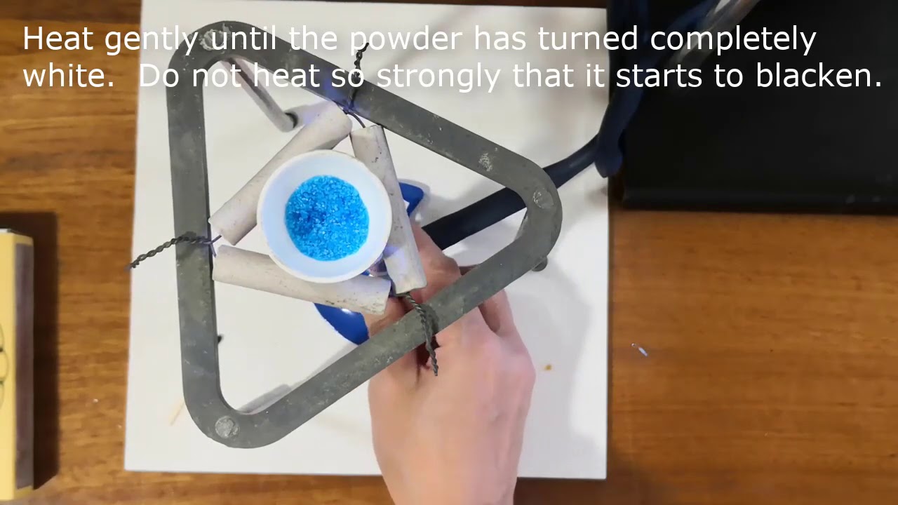 Determination of the formula of a hydrated salt