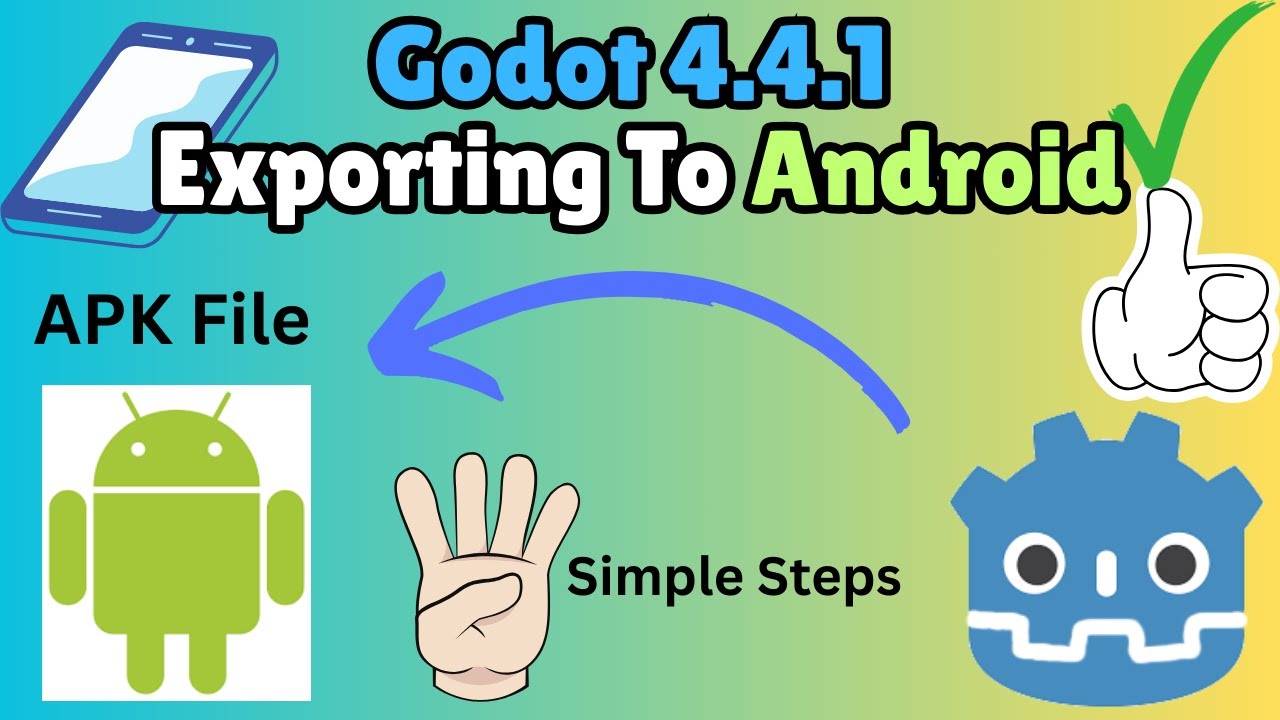 Export Godot 4.4.1 Game Project To Android, Four Simple and Easy Steps, No Errors, Export as apk