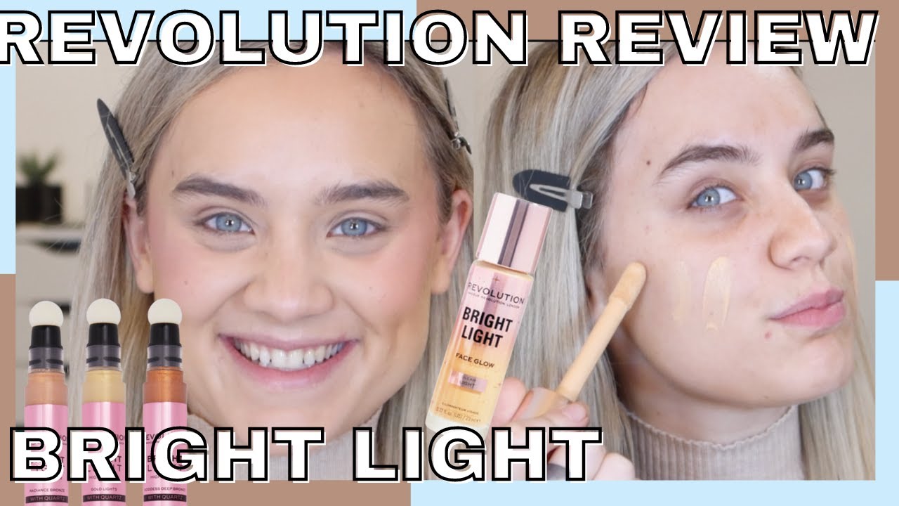 REVOLUTION BRIGHT LIGHT FACE GLOW, CONCEALER AND HIGHLIGHT GLOW REVIEW HONEST REVOLUTION REVIEW