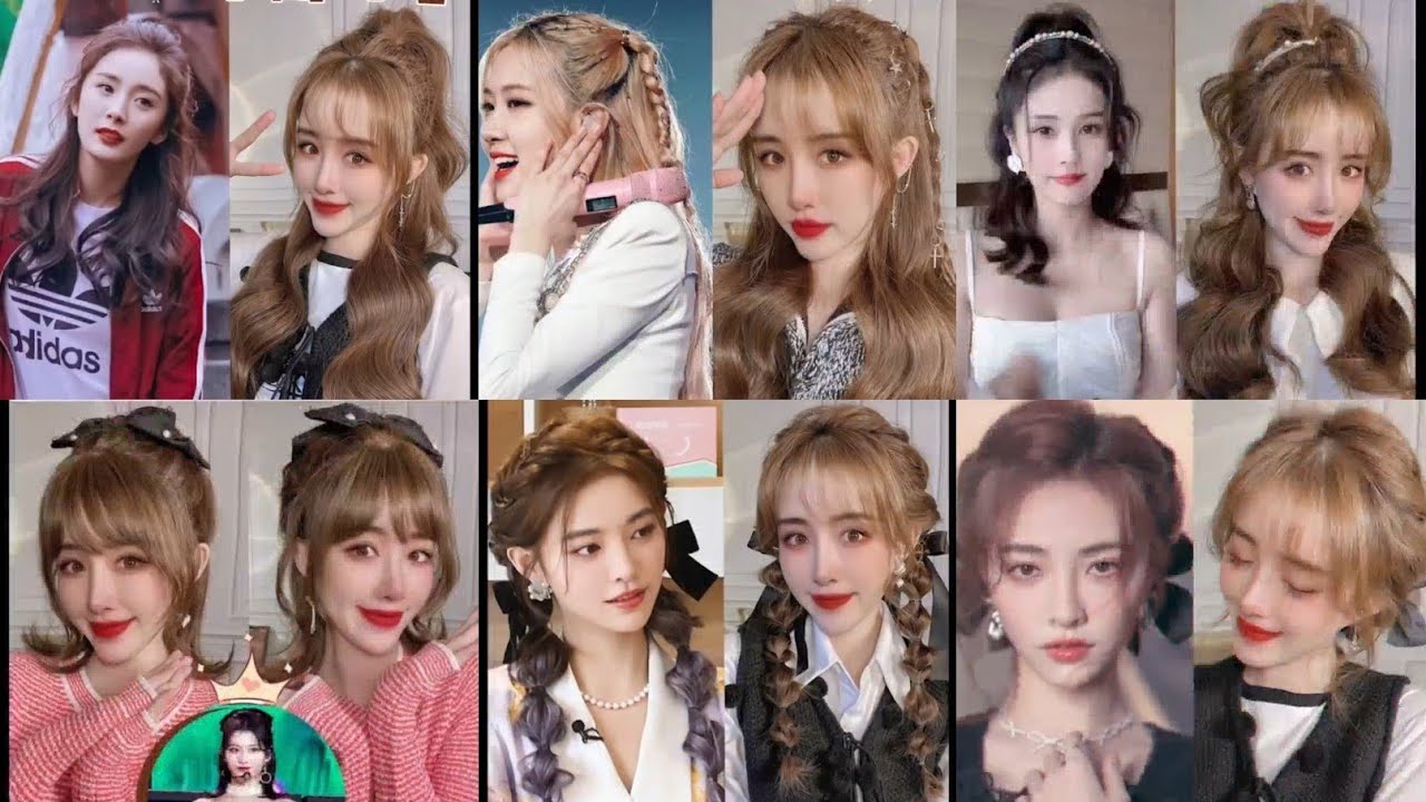 Chinese Star & Kpop star ⭐ Hairstyle Tutorial Look really Cute ❤️
