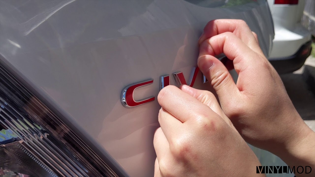 VinylMod 10th Gen Civic Rear Emblem Installation