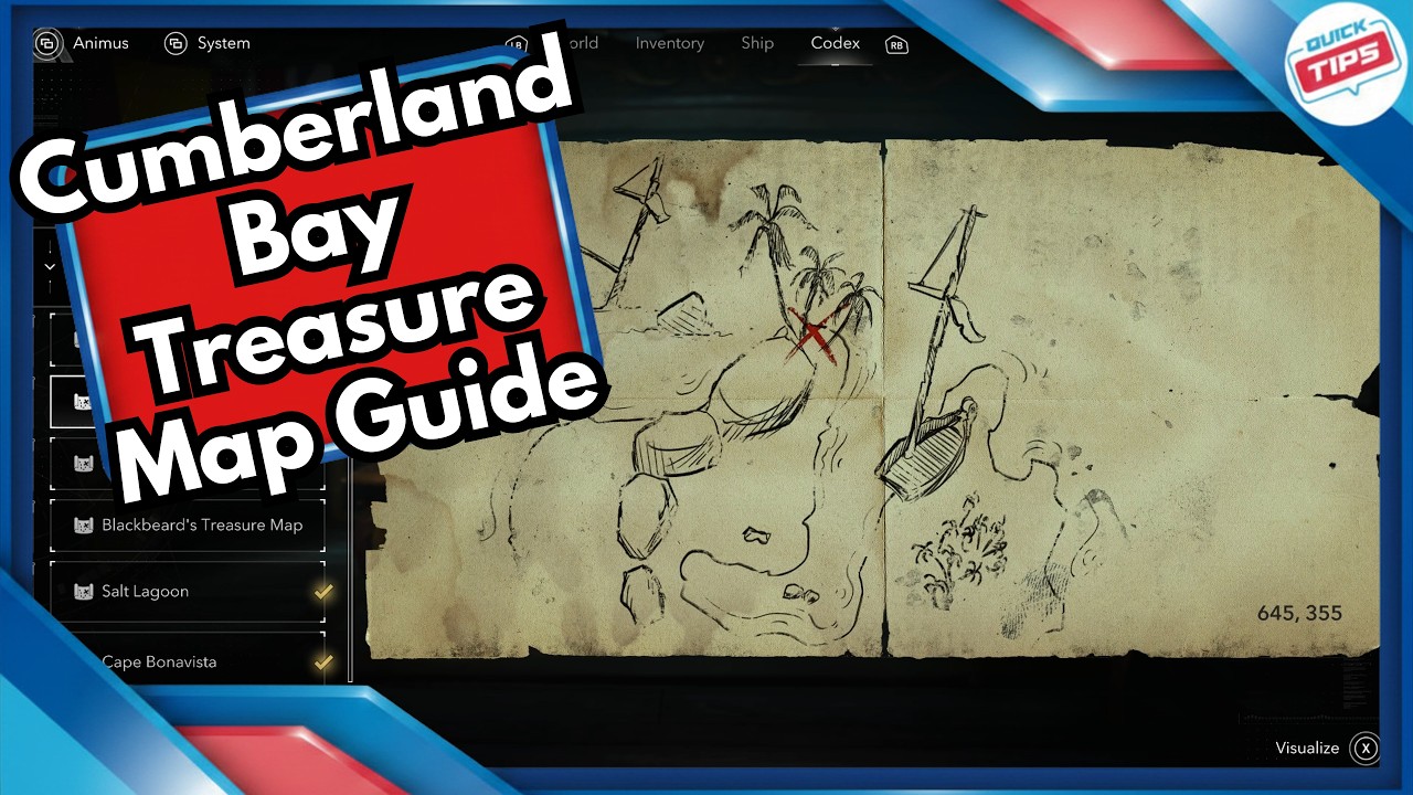 Cumberland Bay Treasure Map Guide in Assassins Creed Black Flag