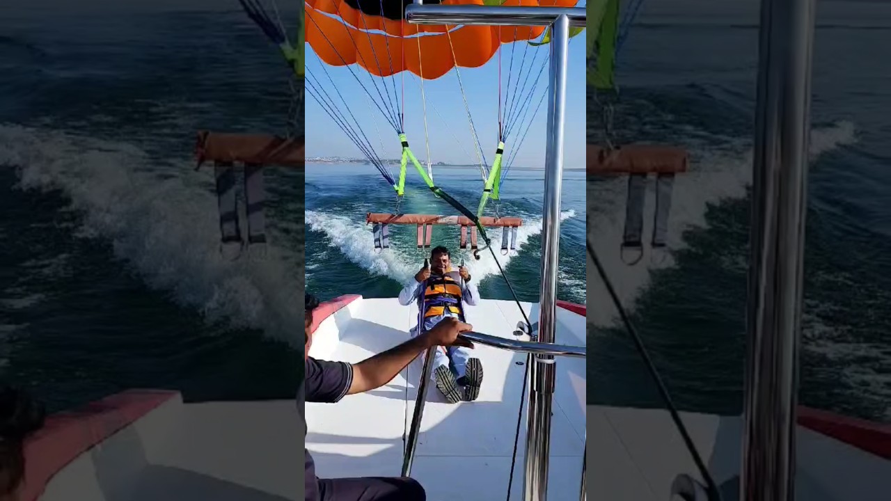 Parasaililg at Mangla Water Resort |  Full Tour Uploaded Click The Link To Watch ☝️☝️☝️#shorts