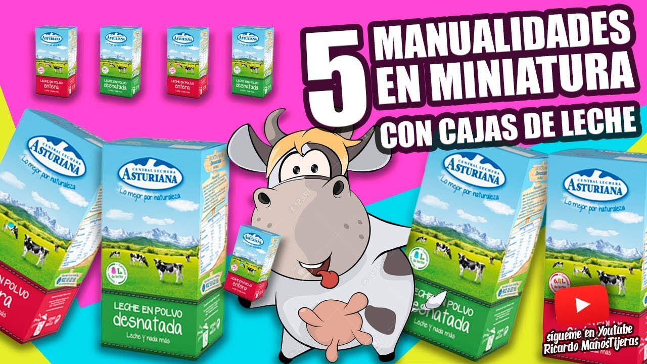 5 MANUALIDADES CON CAJAS DE LECHE|Manualidades Reciclaje|DIY