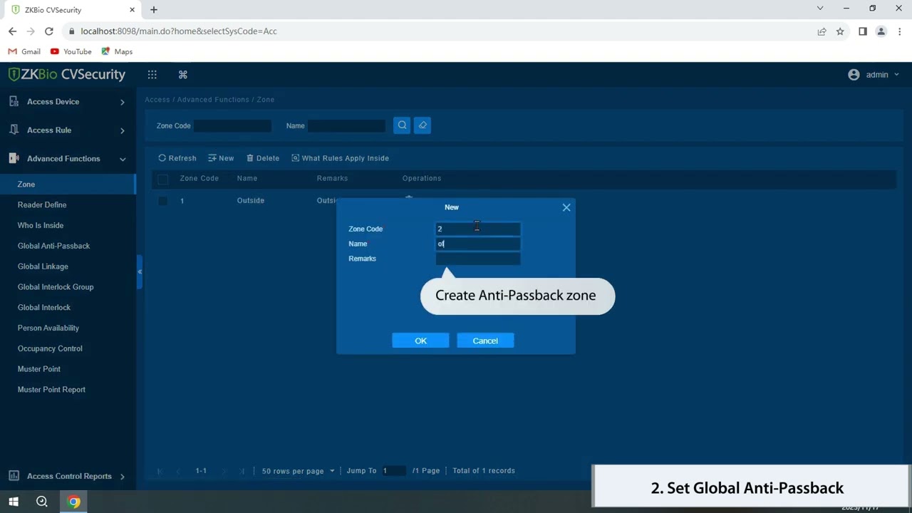 ZKBio CVSecurity Tutorial - How to Set Global Anti-Passback?