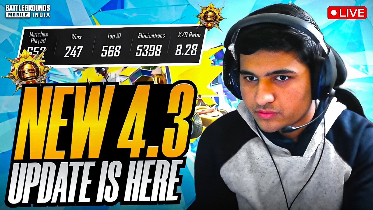 NEW BGMI 4.3 UPDATE🔥CONQUEROR RANK LIVE 😱 iPhone 13 BGMI Test 🔴 #bgmi #pubgmobile #bgmilive