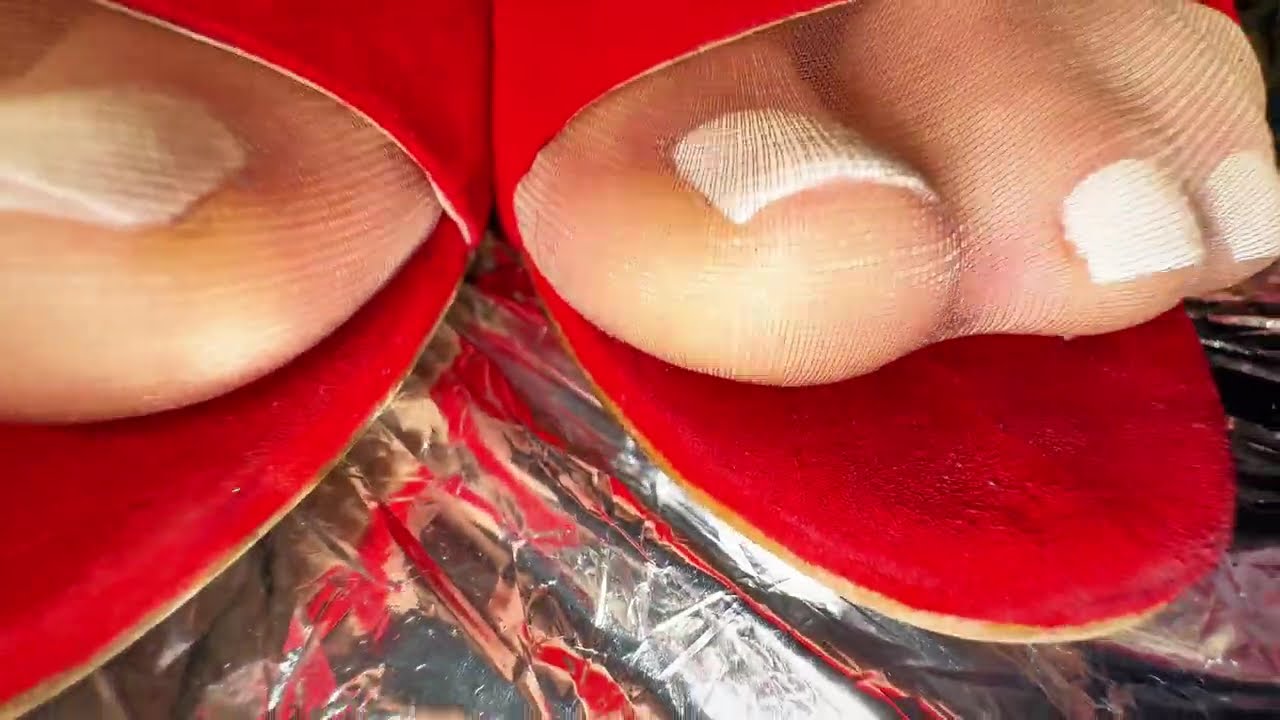 Try-On: High Heels Red Pumps + Stockings | Muddy & Dirty Soles [4K]