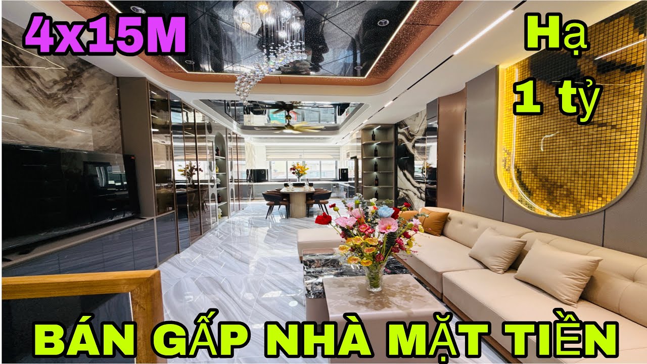 Chủ nhà ngâm lâu hạ giá 1 tỷ bán gấp nhà mặt tiền .nội thất đẹp mê xem là mê ngay
