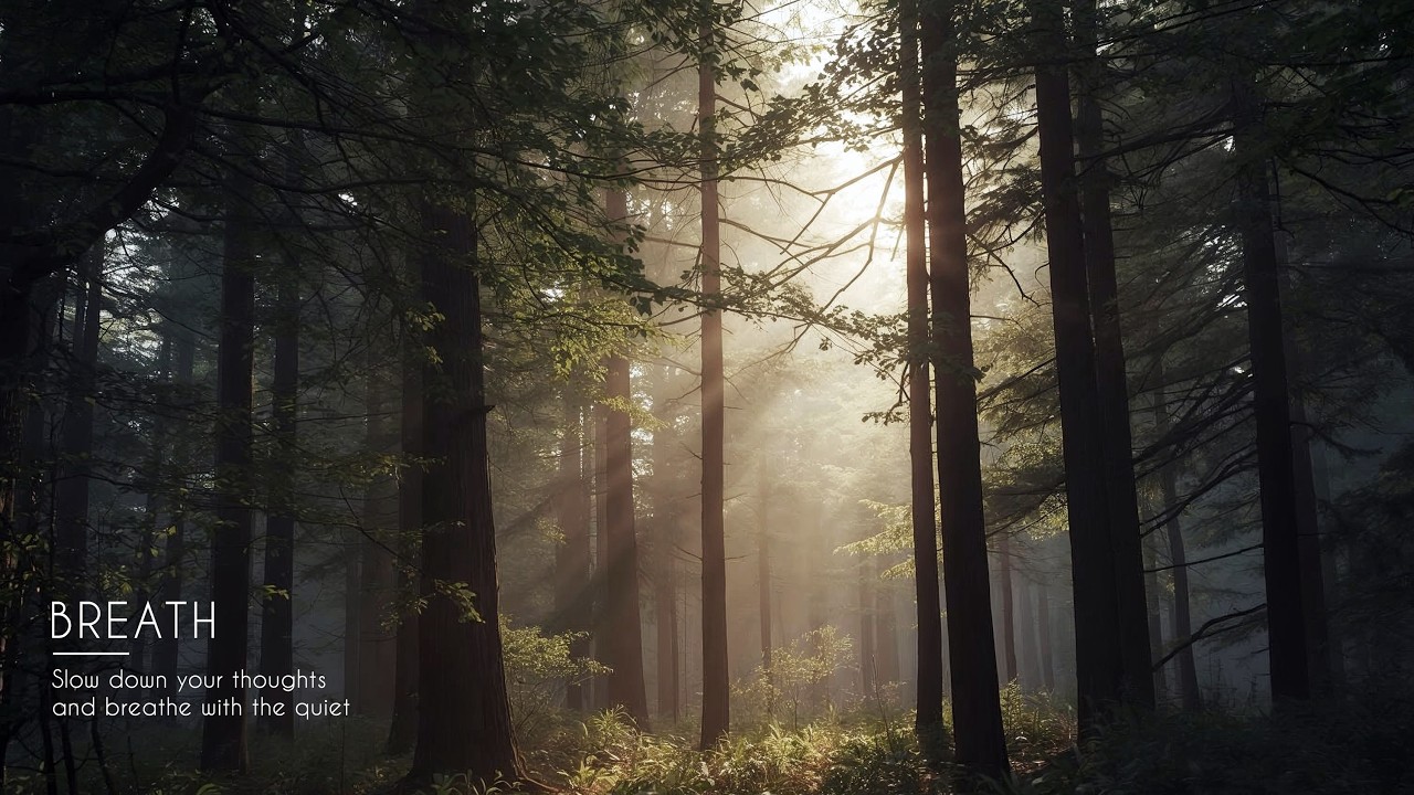 slow down your thoughts and breathe with the quiet