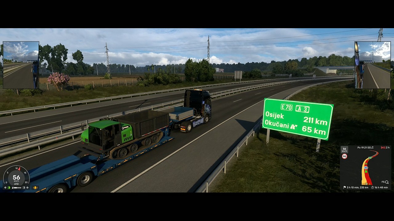 Euro Truck Simulator 2 - Volvo 780, podvalník a náklad Záhřeb - Osijek Chorvatsko #ets2 @questcorecz