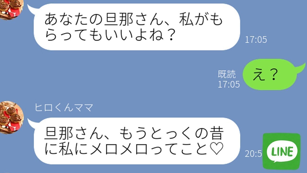 【LINE】旦那にマジ惚れしたママ友から略奪婚の報告→勘違い女に驚愕の事実を伝えた結果www【スカッとライン修羅場】