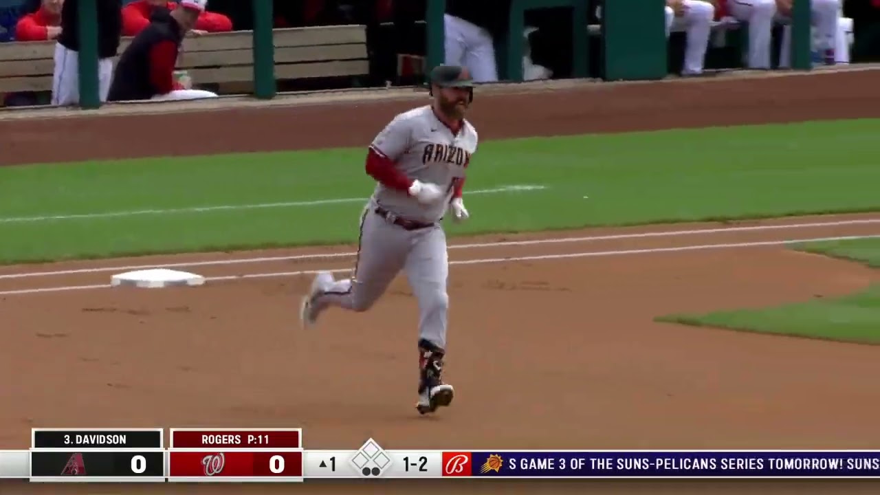 Matt Davidson RETURNS TO THE DBACKS AND HITS A HOMER IN HIS FIRST AT BAT |Dbacks @ Nationals 4/21/22