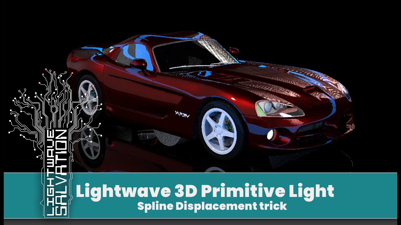 Lightwave 3D Primitive Light - Displacement Spline Trick