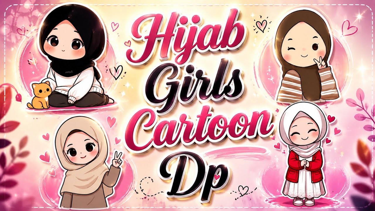 Hijab girl cartoon dp Beautiful profile for girls // RN Husna abbasi 💖 || part 9
