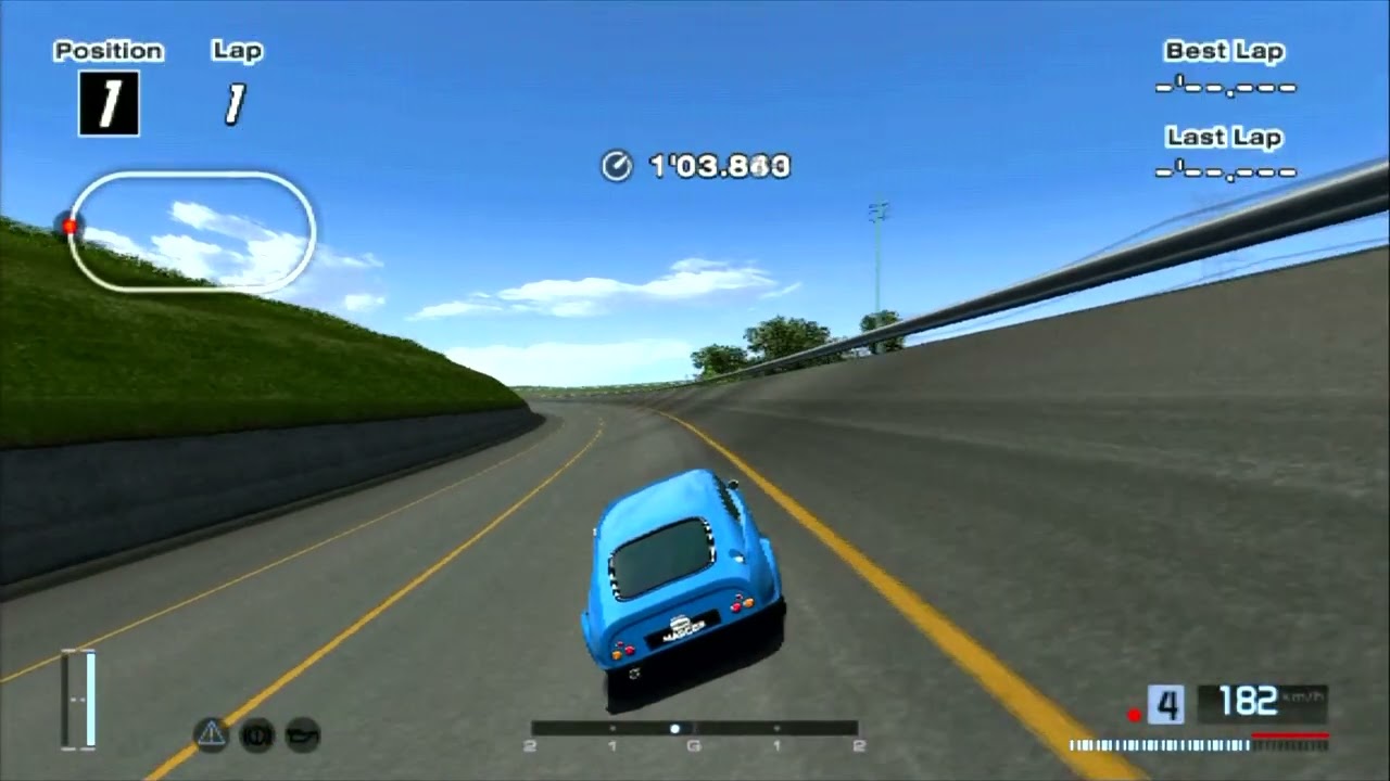 (3'25.338) Mini Marcos GT '70 - Gran Turismo 4 - Test Course - Time Trial