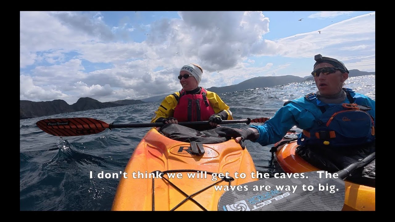 Large waves didn't let us enter the caves on Runde with Gregor 27 07 2025 🚣‍♀️🚣‍♀️🌊🌊🌊🫣🫣🫣