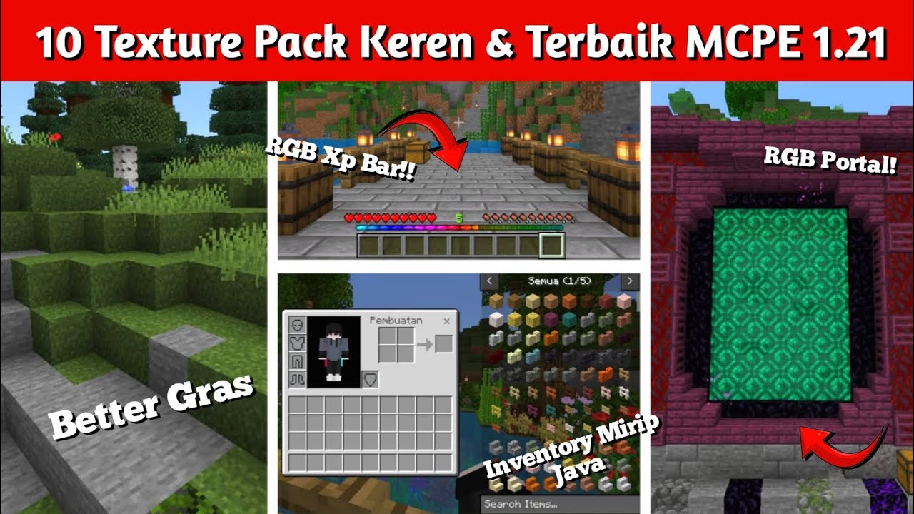 10 Texture Pack Keren & Terbaik Untuk MCPE 1.21