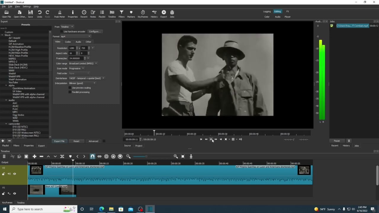 Sound Editing in Shotcut with Multiple Tracks