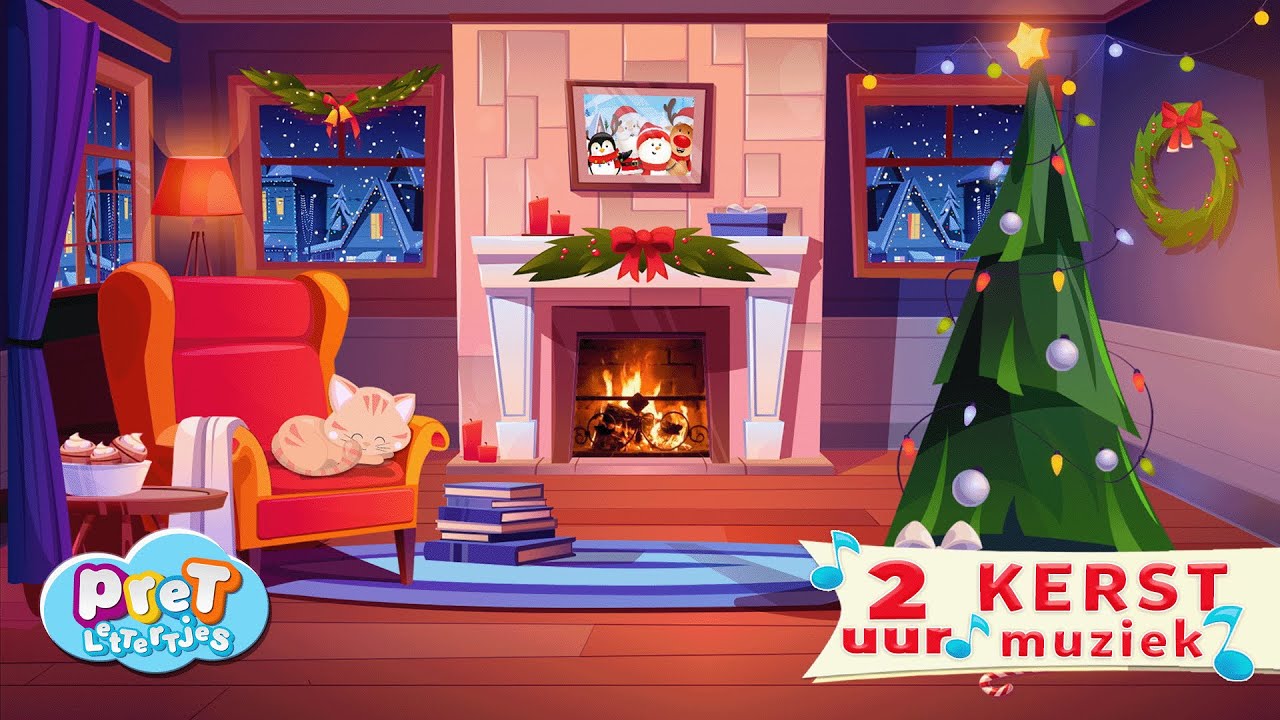 Open Haard met Kerstmuziek 🎄✨ Knusse Kerstsfeer voor Kinderen | Pretlettertjes