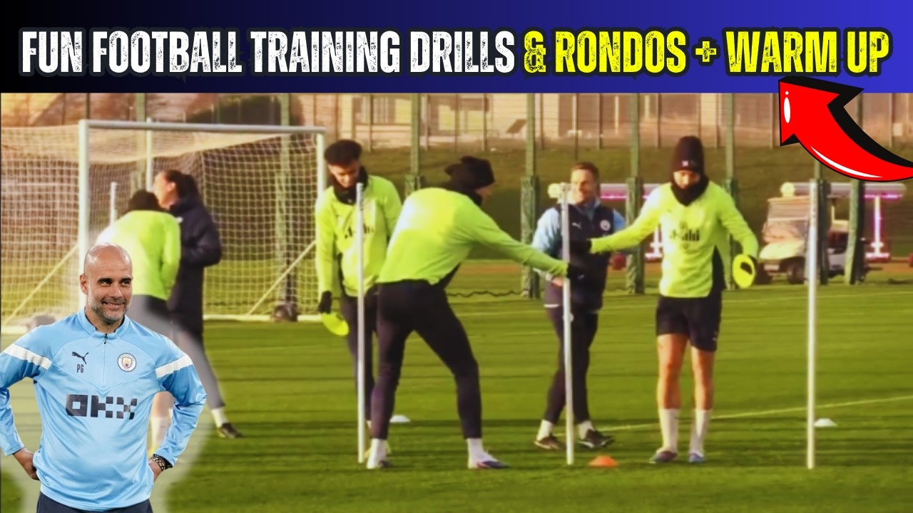 Fun Football Training Drills & Rondos + Warm Up Guardiola Training