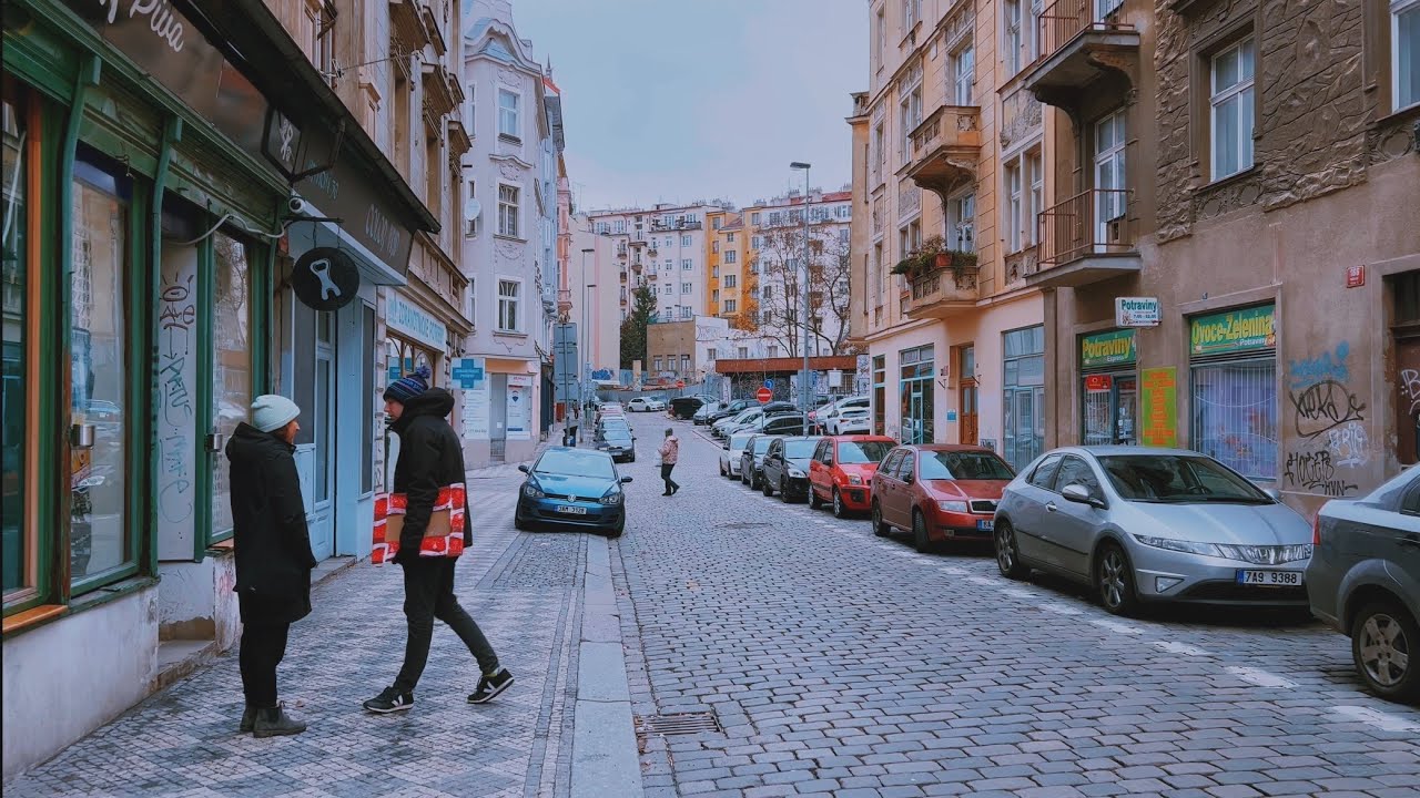 WALKING IN PRAGUE - Vr&scaron;ovice Quarter - Bohemian/ Artist/ Hipster District 4k Walk POV HDR ASMR