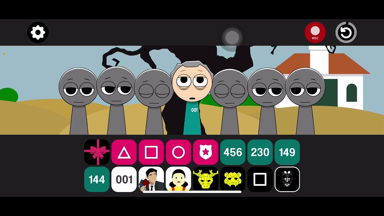 Qaddafi main sprunki all mod lagi main versi squid game🦑 : part 2