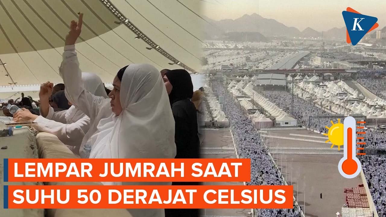 Momen Jemaah Haji Lempar Jumrah, Berjalan Puluhan Kilometer di Bawah Suhu 50 Derajat