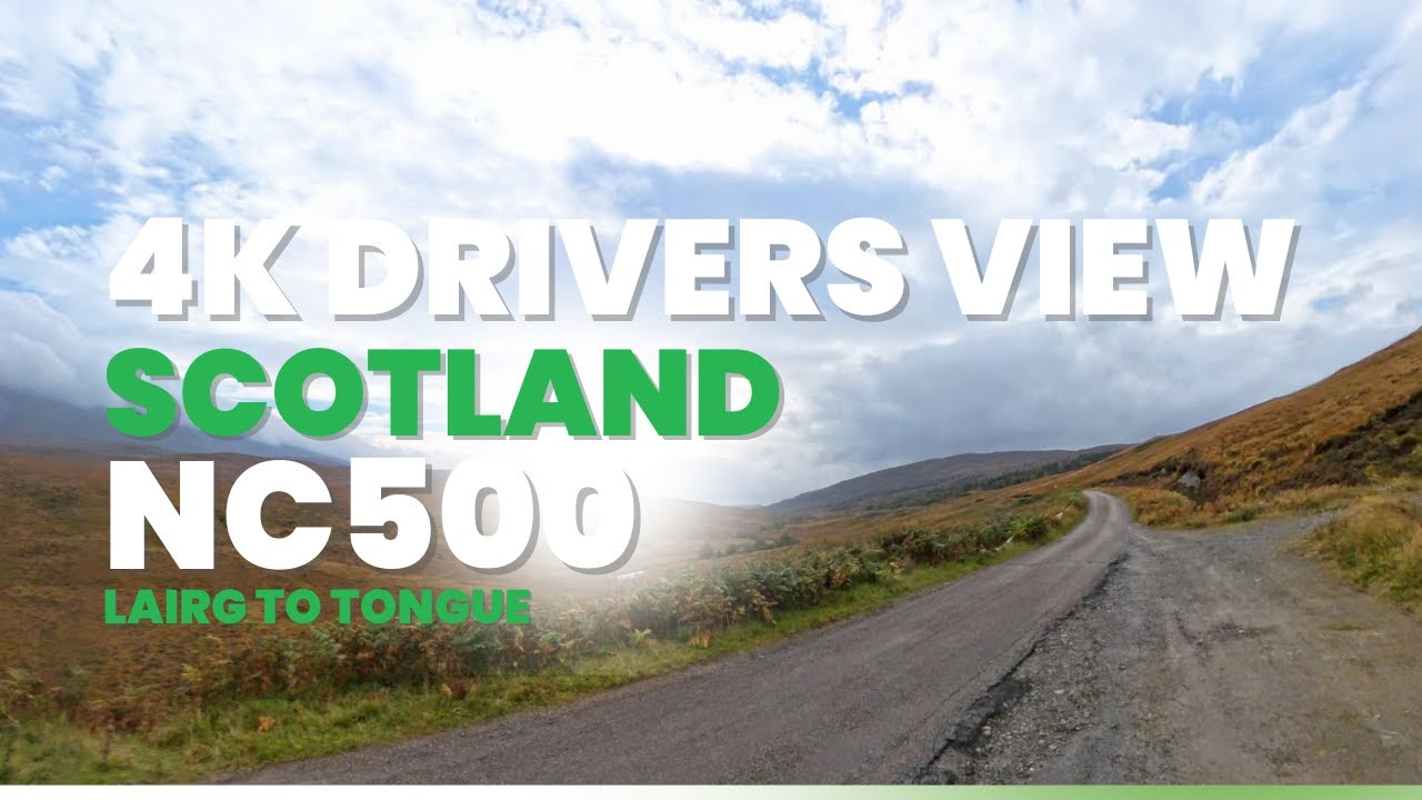 North of Scotland 4k Drive Tour. 360 Degrees Camera. Lairg to Tongue. Highlands