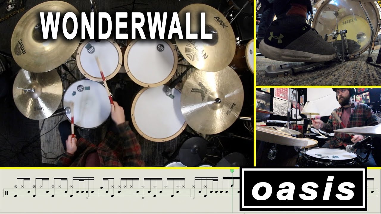 How To Play 'Wonderwall' By Oasis Note For Note [Drums & Notation]