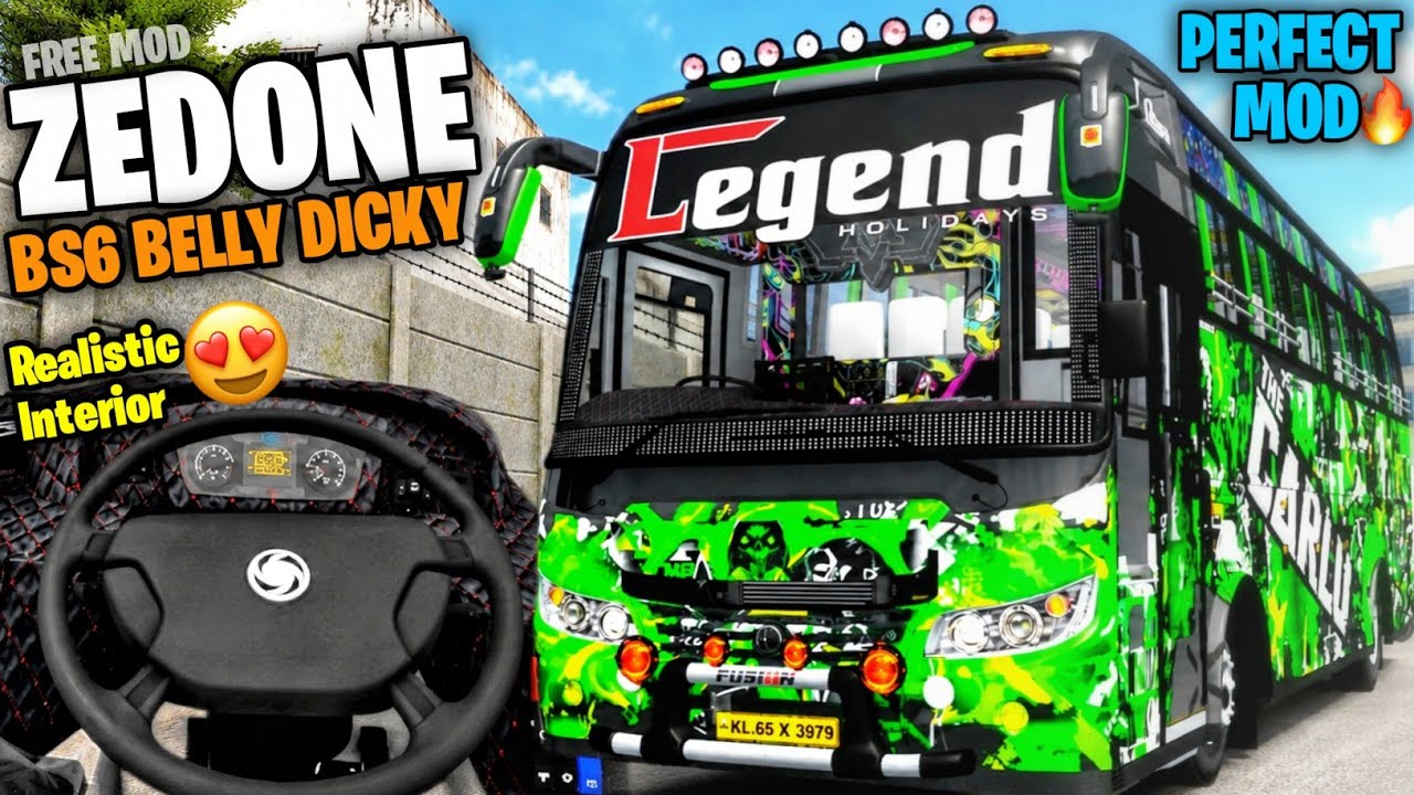 New ZEDONE BUS MOD For Bus Simulator Indonesia | Free Mod | New Bus Mod For Bussid | #bussidmods
