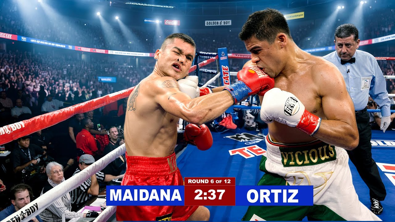 5 нокдаунов 🥊 Маркос Майдана против Виктора Ортиса | Эпичные моменты боя, HD