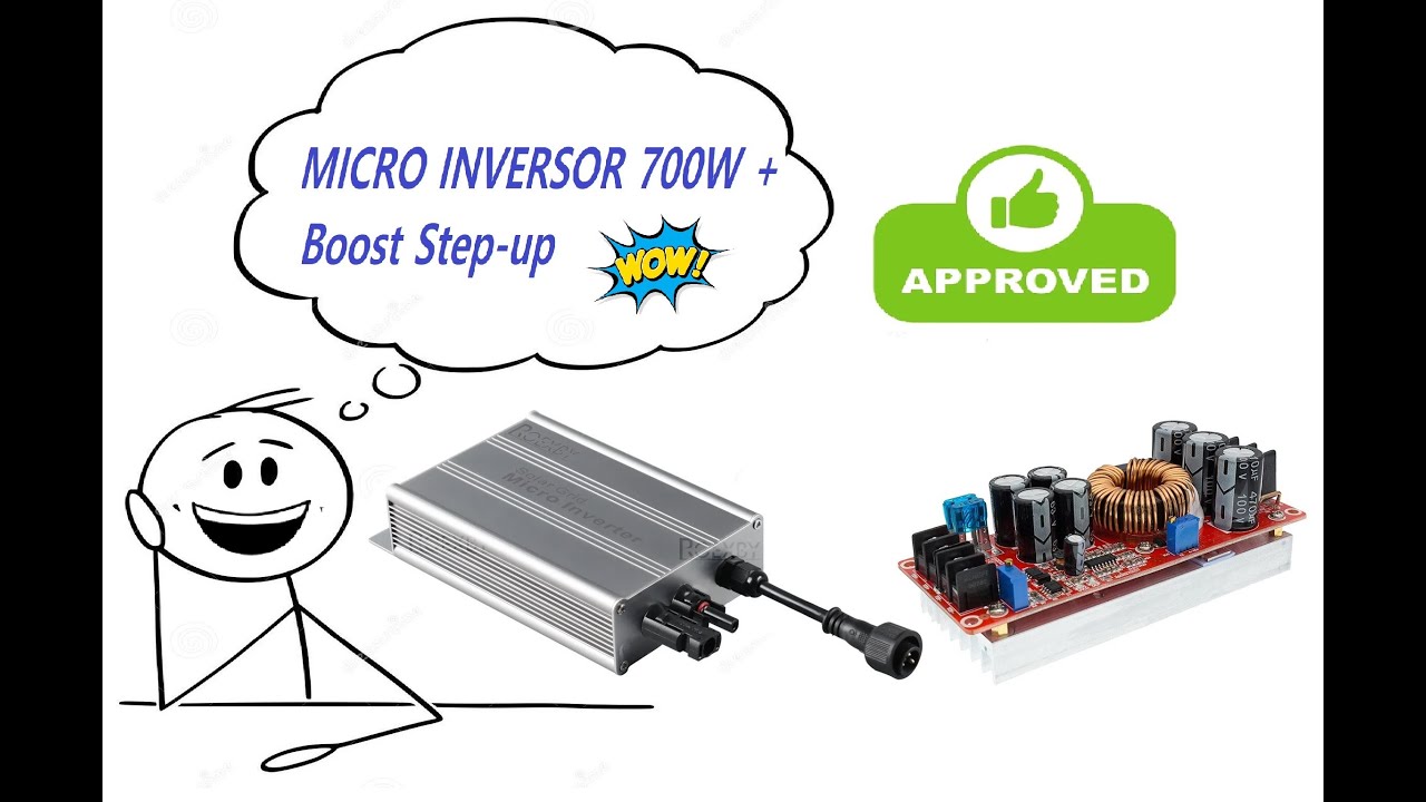 MPPT inversor de conexión a red Solar 700W onda pura sinusoidal + BOOST STEP - UP Parte 2
