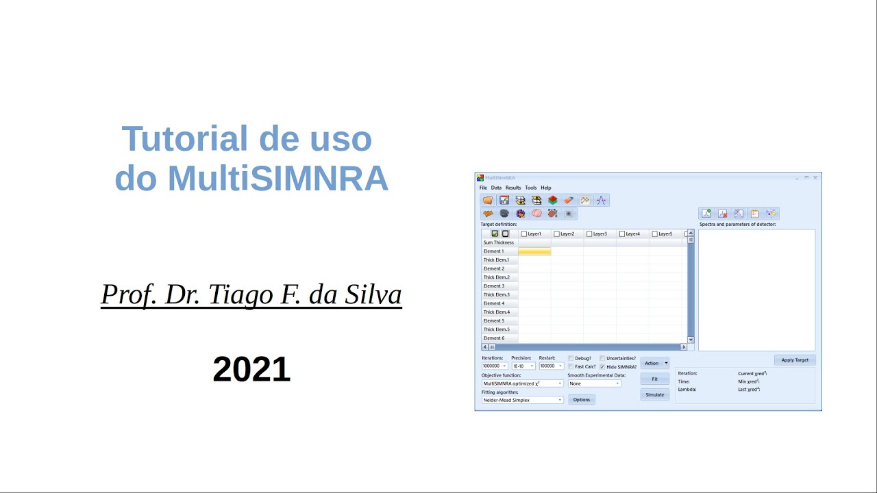 [TUTORIAL] Uso do programa MultiSIMNRA