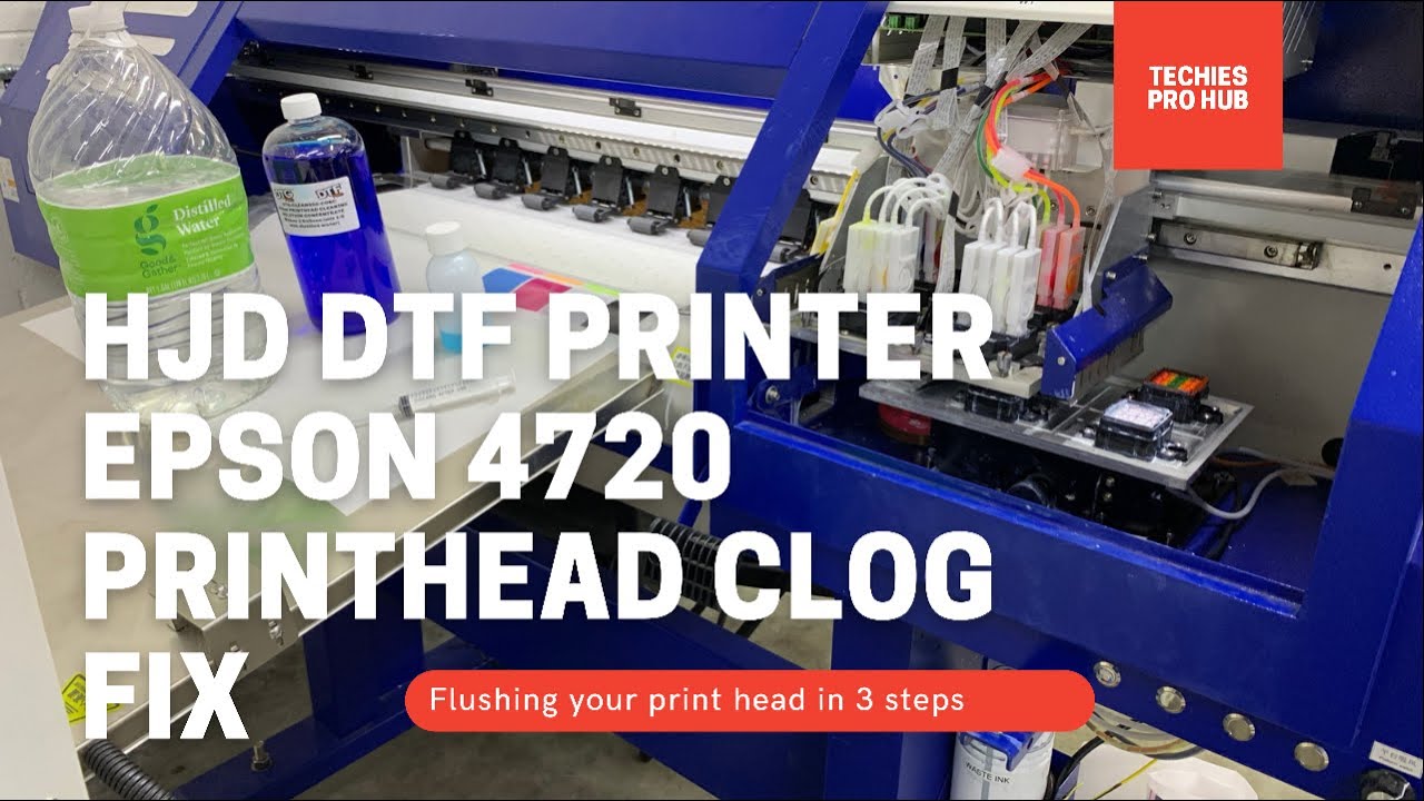 HJD DTF Direct to Film Printer Troubleshooting Clogged Print Head