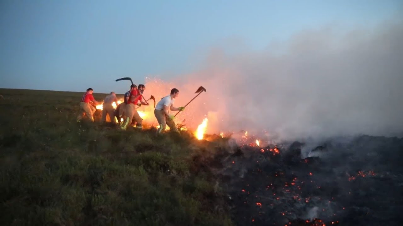 Winter Hill Moorland Fire