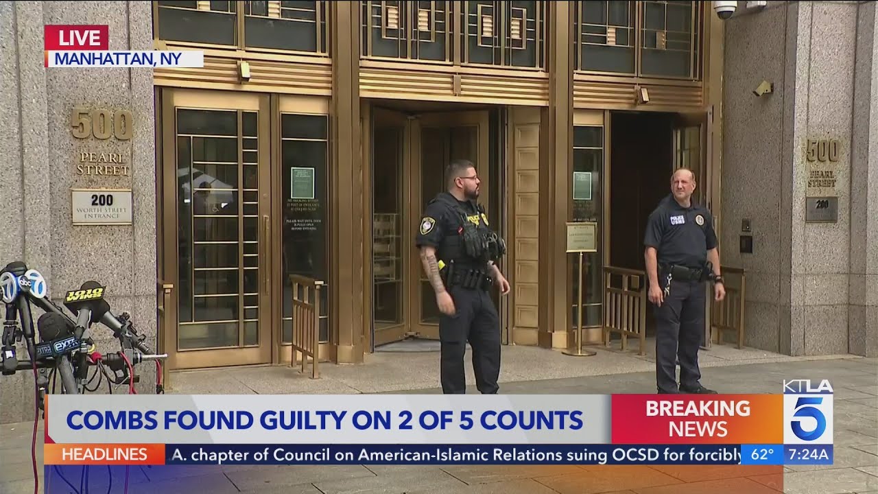 Sean &lsquo;Diddy&rsquo; Combs convicted of a prostitution-related offense, acquitted of most serious charges