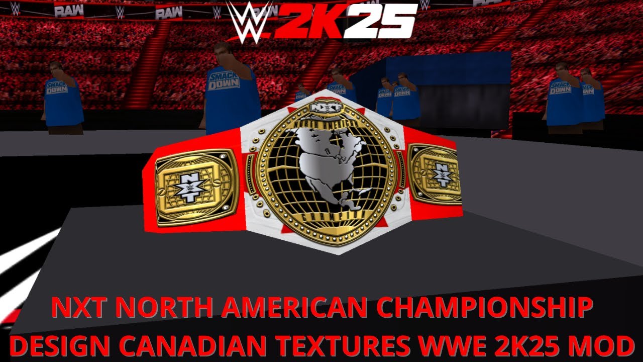 NXT NORTH AMERICAN CHAMPIONSHIP DESIGN CANADIAN TEXTURES WWE 2K25 MOD - Alan "FREAKIN" Lanto 