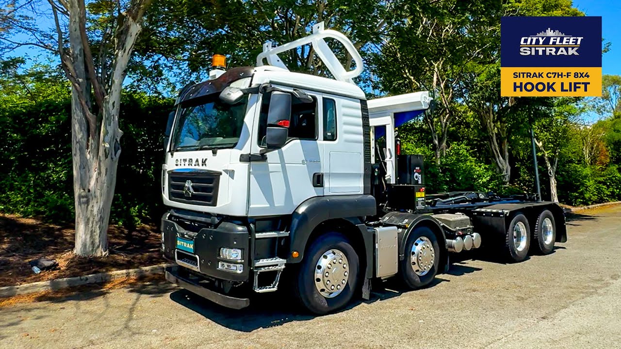 Sitrak C7H 8x4 Hook Lift | Reliable Power and Precision in Action | City Fleet Sitrak