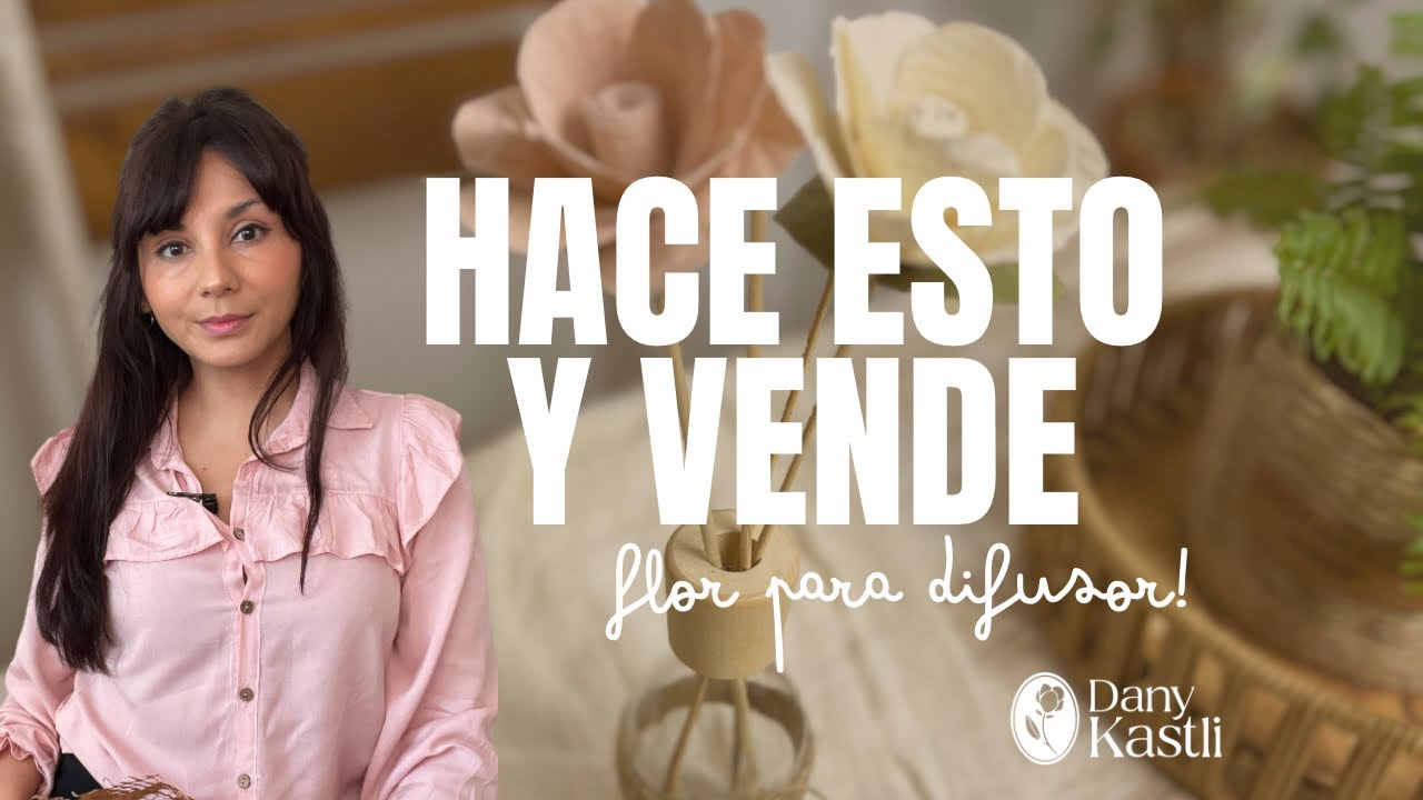 Flores para difusores hechas con tela en minutos
